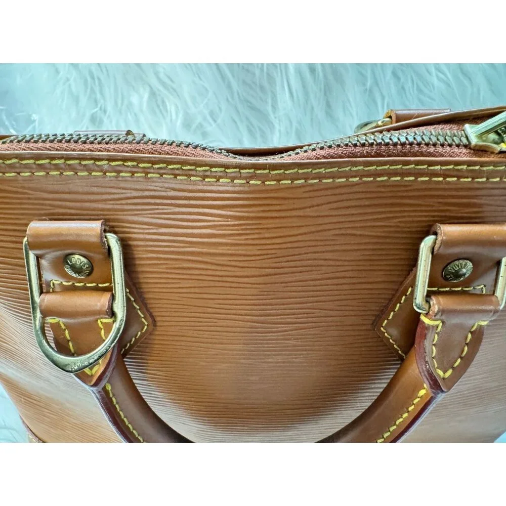 Louis Vuitton Alma PM Epi Leather Handbag With Gold Hardware